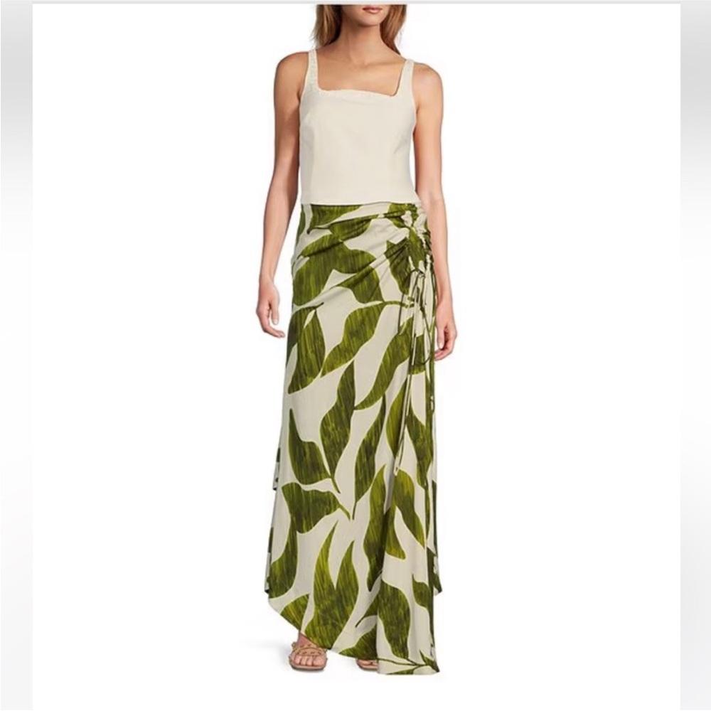 NWT Antonio Melani x M.G. Style Lyons Printed Faux Wrap Asymmetric Skirt - Picture 11 of 12